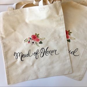 Wedding Chicks Maid of Honor Bridesmaid Tote Bags